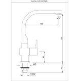 SINK COCK WITH EXTENDED SWINGING SPOUT (TABLE MOUNTED)- JAQUAR FAUCETS - ( CHROME - FLORENTINE PRIME - 0x15 mm - 0inchX0.5inch )