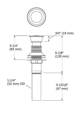 CLICKER DRAINER W/OVERFLOW - KOHLER POPULAR -  ( POLISHED CHROME - POPULAR - 0x0 mm - 0inchX0inch )