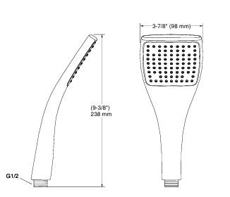 SPATULA-SL FUNCTION HANDSHOWER W/HOSE - KOHLER PREMIUM -  ( BRUSHED ROSE GOLD - PREMIUM - 0x15 mm - 0inchX0.5inch )