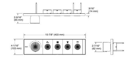 ANTHEM RECESSED EXPOSED PART MECH THERM/CONT 2IN/4OUT - KOHLER LUXURY -  ( BRUSHED BRONZE - LUXURY - 0x0 mm - 0inchX0inch )