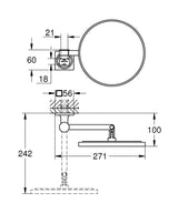 ALLURE BEAUTY / SHAVING MIRROR - GROHE -  ( BRUSHED WARM SUNSET - G5 - ALLURE - 0x0 mm - 0inchX0inch )