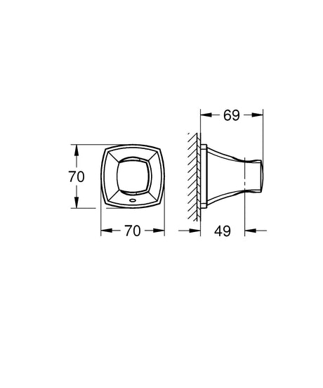 GRANDERA WALL HAND SHOWER HOLDER - GROHE -  ( WARM SUNSET - G5 - GRANDERA - 0x15 mm - 0inchX0.5inch )