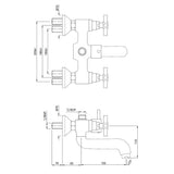 WALL MIXER W/O CRUTCH - JAQUAR FAUCETS - ( CHROME - SOLO - 0x15 mm - 0inchX0.5inch )