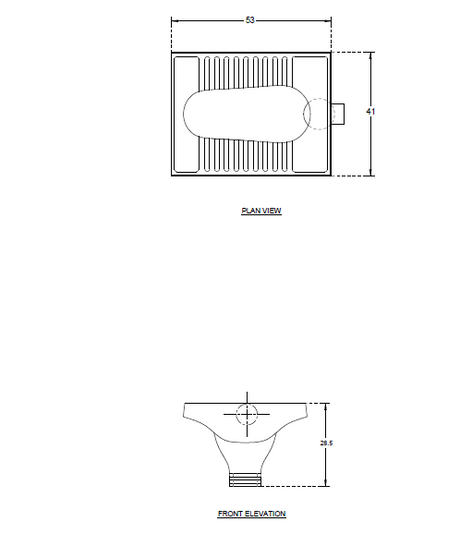 ORISSA PAN - HINDWARE -  ( STAR WHITE -  - 530x410 mm - 21inchX16inch )