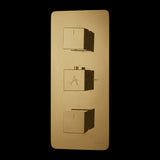 HIGH FLOW THERMO. DIVETER W/6 OUTLET - AQUANT -  ( BRUSHED GOLD -  - 670x355x135 mm - 26.8inchX14.2inchX5.4inch )