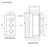 HIGH FLOW THERMOSTATIC DIVERTER WITH SIX OUTLETS SQUARE SHAPE 20MM INLET - AQUANT -  ( GRAPHITE GREY -  - 20x0 mm - 0.8inchX0inch )