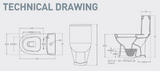 (PRUN) EWC FLORA 1 PIECE S-TRAP 220MM - HINDWARE -  ( STAR WHITE - FLORA - 620x370x670 mm - 24.8inchx14.8inchx26.8inch )