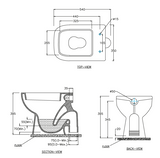 EWC With/S.COVER - HINDWARE -  ( STAR WHITE - SUPERB S - 540x350x395 mm - 21.6inchx14inchx15.8inch )