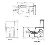 (PRUN) EWC 1 PC EVITA (S-220) - HINDWARE -  ( STAR WHITE -  - 720x370x745 mm - 28.8inchx14.8inchx29.8inch )