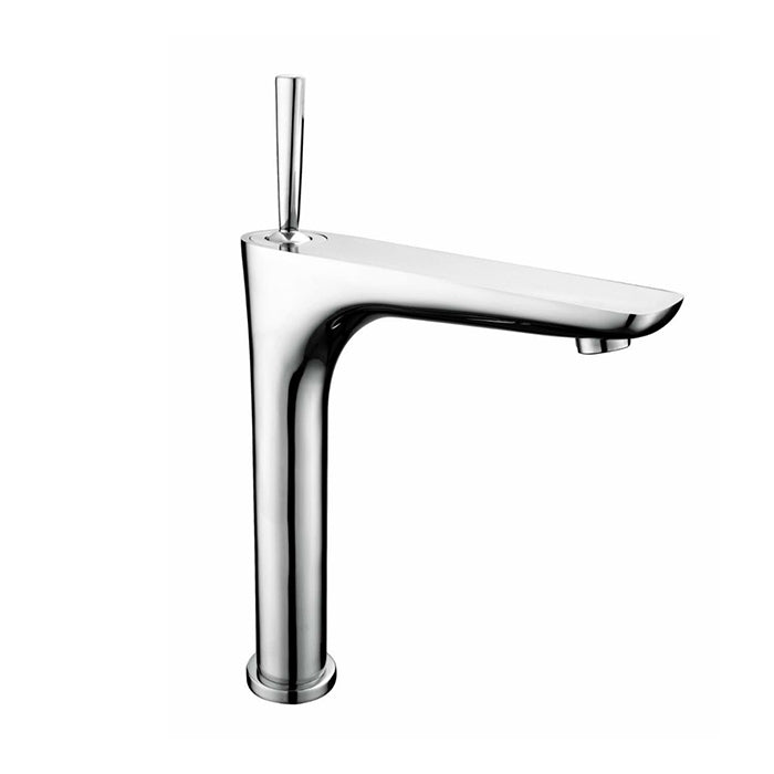 SL BASIN MIXER LONG BODY W/BRAIDED PIPES - ACQUAVIVA -  ( CHR - JOYSTICK - 0x15 mm - 0inchX0.6inch )