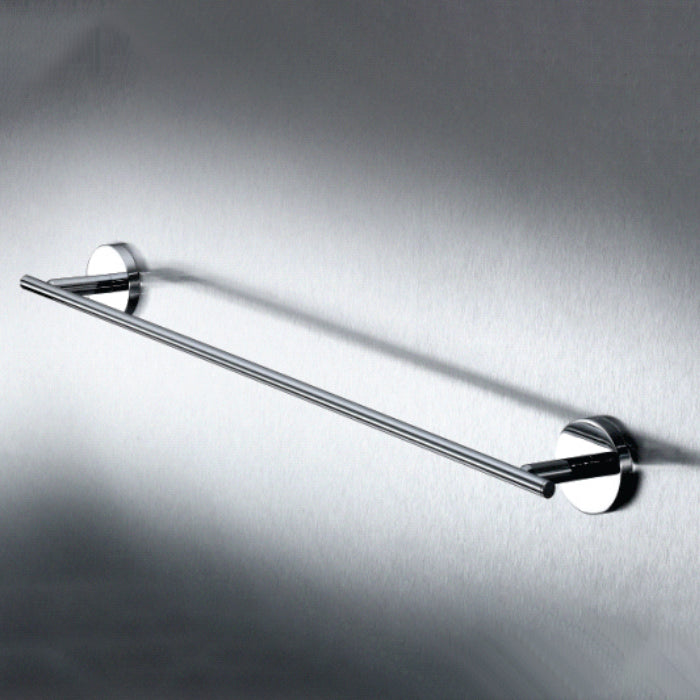 SINGLE TOWEL  RAIL - ACQUAVIVA -  ( BRUSHED GOLD - ROUND ACC. - 0x600 mm - 0inchX24inch )