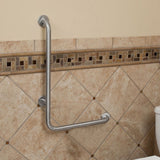 L SHAPE GRAB BAR - ACQUAVIVA -  ( CHR - ROUND ACC. - 0x600 mm - 0inchX24inch )