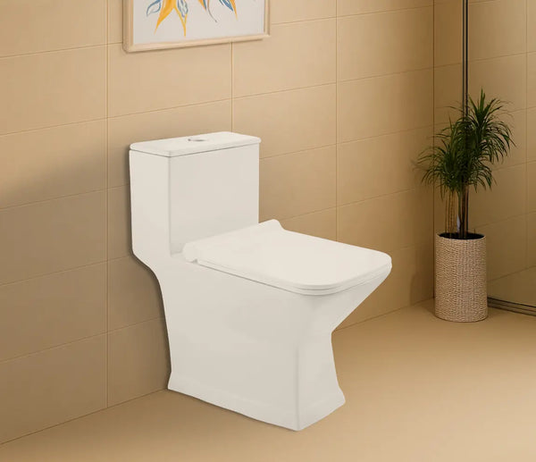 EWC ONE -PIECE TOZZO TOUCHFREE WATER CLOSE SET S-TRAP-220MM SLIM SOFT CLOSE SEAT COVER - HINDWARE -  ( STAR WHITE - TOOZO - 0x0 mm - 0inchX0inch )