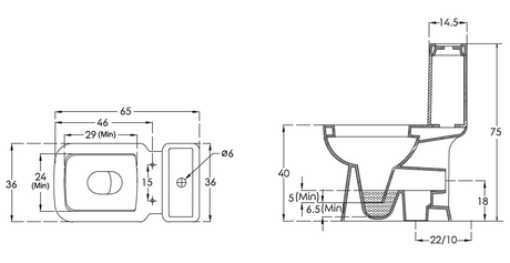 EWC 1 PC ASPIRO (S-100) - HINDWARE -  ( STAR WHITE -  - 650x360x750 mm - 26inchx14.4inchx30inch )