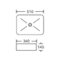 COUNTER TOP WASH BASIN - BETTER LIVING -  (  - MARVEL - 510x340 mm - 20.4inchX13.6inch )