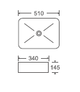 COUNTER TOP WASH BASIN - BETTER LIVING -  (  - MARVEL - 510x340 mm - 20.4inchX13.6inch )