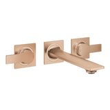 ALLURE 3-HOLE, 2-HANDLE WALL-MOUNT BASIN MIXER, M SIZE - GROHE -  ( BRUSHED WARM SUNSET - G5 - ALLURE - 0x0 mm - 0inchX0inch )