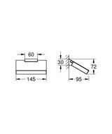 SELECTION CUBE PAPER HOLDER WITH COVER - GROHE -  ( CHROME - G4 - SELECTION - 0x0 mm - 0inchX0inch )