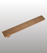 SHOWER CHANEL DRAINER 750 MM 304 SS W/BASE W/SIDE OUTLET - AQUANT -  ( BRUSHED ROSE GOLD -  - 750x100 mm - 30inchX4inch )