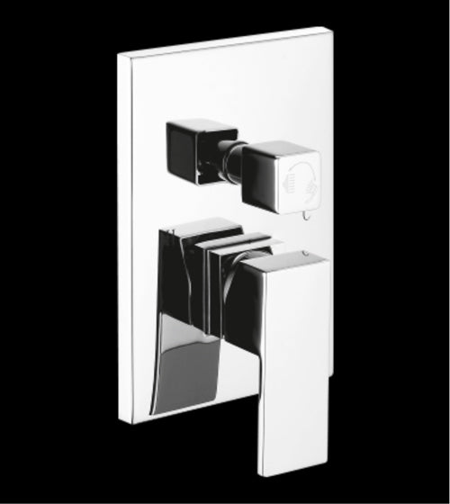 SINGLE LEVER DIVERTER 2 IN 3 OUTLETS - AQUANT - ( CHROME - - 0x15 mm - 0inchX0.5inch )