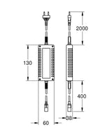 SPA POWER SUPPLY UNIT CE - GROHE -  ( CHROME - G7 - GROHE F-DIGITAL - 0x125 mm - 0inchX5inch )