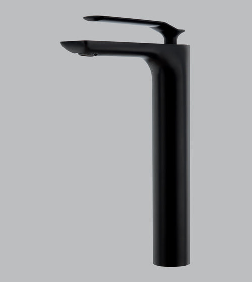 SL TALL BOY BASIN MXR W/PIPES&WASTE COUP - AQUANT -  ( MATT BLACK -  - 0x0 mm - 0inchx0inch )