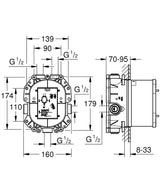 RAPIDO T - GROHE -  ( CHROME - G3 - RAPIDO - 0x15 mm - 0inchX0.6inch )