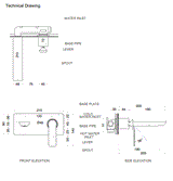 BRASS W/M B/MIXER W/POP-UP WASTE COUP. - AQUANT -  ( BRUSHED GOLD -  - 0x0 mm - 0inchx0inch )