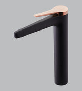 TALL BRASS BASIN MXR W/POP-UP WASTE COUP - AQUANT -  ( ROSE GOLD+BLACK -  - 0x0 mm - 0inchx0inch )
