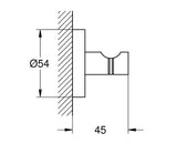 ESSENTIALS ROBE HOOK - GROHE -  ( CHROME - G3 - ESSENTIALS - 0x0 mm - 0inchX0inch )