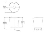 VEIL-WASH BASIN W/O PEDESTAL FOR 20701-0 - KOHLER LUXURY -  ( WHITE - LUXURY - 406x406 mm - 16.24inchX16.24inch )