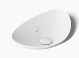 VEIL-TABLE TOP BASIN W/OVER FLOW - KOHLER LUXURY -  ( WHITE - LUXURY - 537x357 mm - 21inchX14inch )