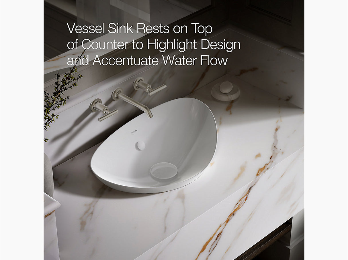 VEIL-TABLE TOP BASIN W/OVER FLOW - KOHLER LUXURY -  ( WHITE - LUXURY - 537x357 mm - 21inchX14inch )