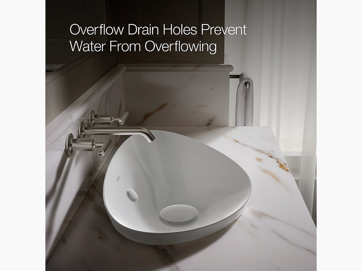 VEIL-TABLE TOP BASIN W/OVER FLOW - KOHLER LUXURY -  ( WHITE - LUXURY - 537x357 mm - 21inchX14inch )