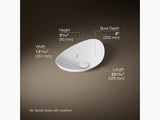 VEIL-TABLE TOP BASIN W/OVER FLOW - KOHLER LUXURY -  ( WHITE - LUXURY - 537x357 mm - 21inchX14inch )