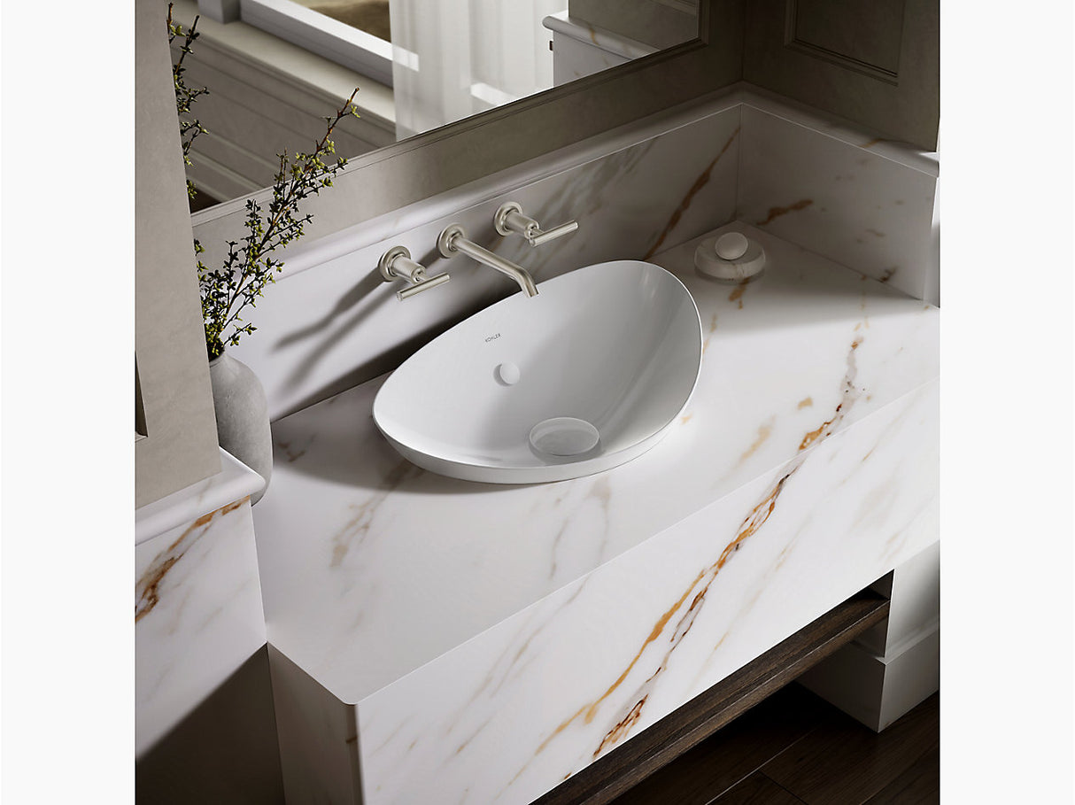 VEIL-TABLE TOP BASIN W/OVER FLOW - KOHLER LUXURY -  ( WHITE - LUXURY - 537x357 mm - 21inchX14inch )