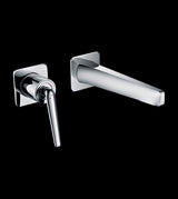 BRASS WALL MOUNT BASIN MIXER - AQUANT - ( CHROME - - 0x0 mm - 0inchX0inch )