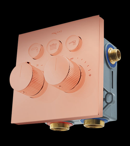 THERMOSTATIC CLICK-SELCT DIVTR W/3OUTLT - AQUANT - ( ROSE GOLD - - 0x0 mm - 0inchX0inch )