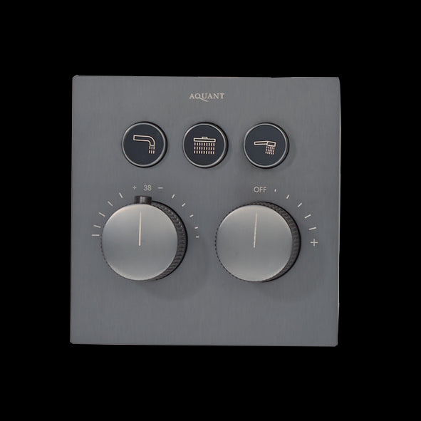 THERMOSTATIC CLICK-SELCT DIVTR W/3OUTLT - AQUANT - ( GRAPHITE GRAY - - 0x0 mm - 0inchX0inch )