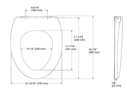 PATIO-QUITCLOSE S/COVER FOR 18131IN-S-7 - KOHLER POPULAR -  ( BLACK - POPULAR - 0x0 mm - 0inchX0inch )
