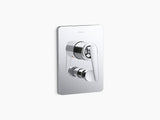 FLUENCE AQUA TURBO 235 RECESSED NON-THERMOSTATIC BATH AND SHOWER VALVE TRIM - KOHLER PREMIUM -  ( CHROME - PREMIUM - 0x15 mm - 0inchX0.5inch )