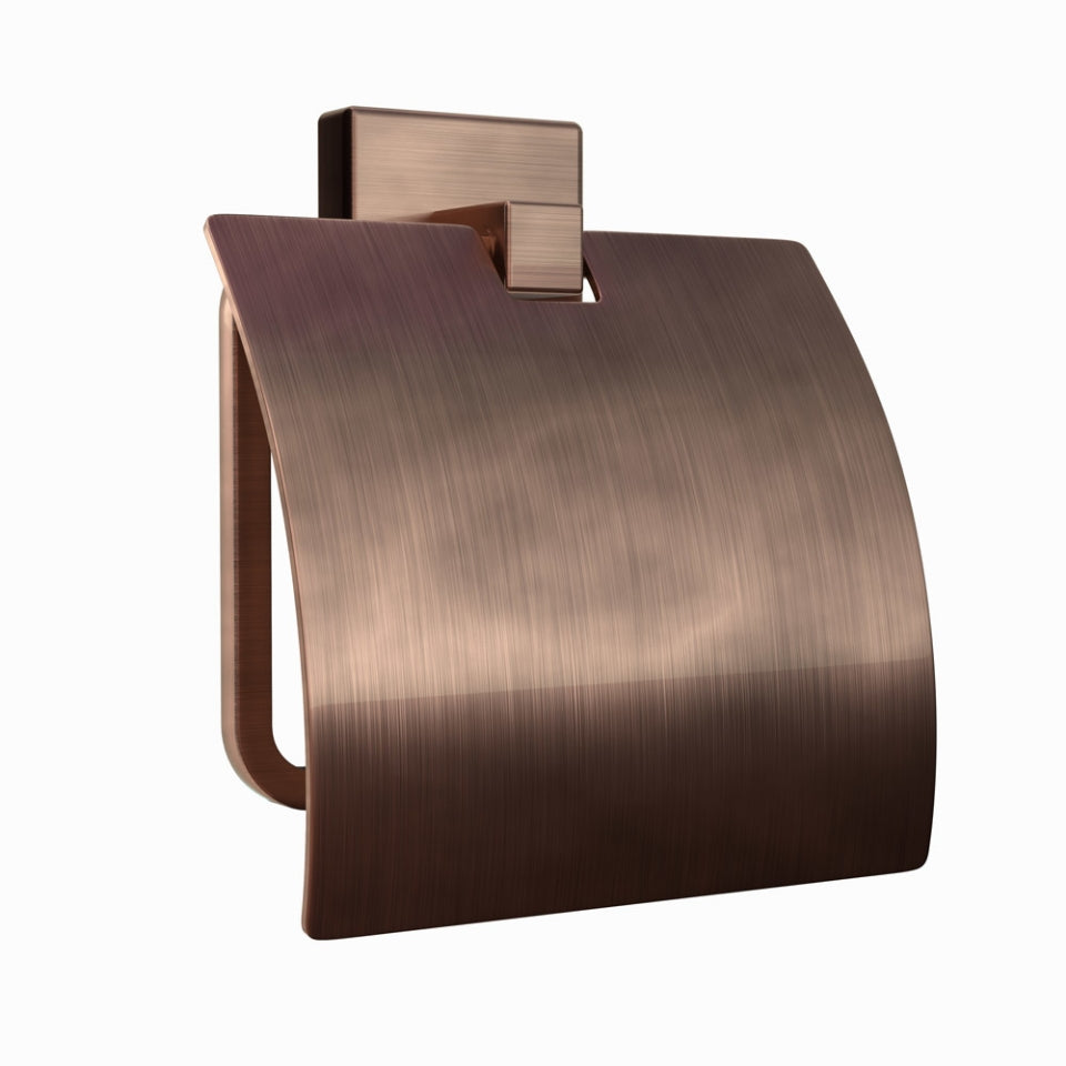 TOILET ROLL HOLDER WITH FLAP - JAQUAR FAUCETS - ( ANTIQUE COPPER - ACC. KUBIX PRIME - 0x0 mm - 0inchX0inch )