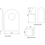 SINGLE LEVER EXPOSED PARTS KIT OF DEUSCH MIXER - JAQUAR FAUCETS - ( CHROME - LYRIC - 0x15 mm - 0inchX0.5inch )