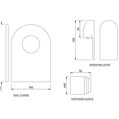 SINGLE LEVER EXPOSED PARTS KIT OF DEUSCH MIXER - JAQUAR FAUCETS - ( CHROME - LYRIC - 0x15 mm - 0inchX0.5inch )