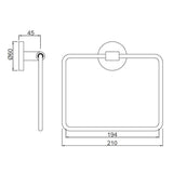 TOWEL RING SQUARE WITH ROUND FLANGE - JAQUAR FAUCETS - ( ANTIQUE COPPER - CONTINENTAL ACC. - 0x0 mm - 0inchX0inch )