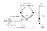 MODERNLIFE EDGE EXTENDABLE DETAILING ROUND LED MIRROR - KOHLER PREMIUM -  (  - PREMIUM - 0x200 mm - 0inchX8inch )