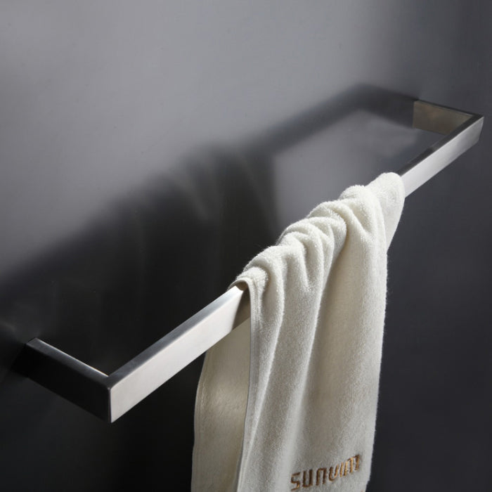 TOWEL  RAIL 24 INCHES - ACQUAVIVA -  ( BLACK CHROME - SQUARE ACC. - 0x600 mm - 0inchX24inch )