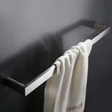 TOWEL  RAIL 24 INCHES - ACQUAVIVA -  ( BLACK CHROME - SQUARE ACC. - 0x600 mm - 0inchX24inch )
