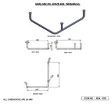 L SHAPE GRAB BAR - ACQUAVIVA -  ( CHR - ROUND ACC. - 0x600 mm - 0inchX24inch )