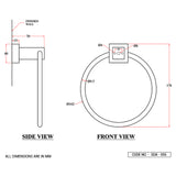 TOWEL  RING - ACQUAVIVA -  ( BLACK CHROME - SQUARE ACC. - 0x0 mm - 0inchx0inch )